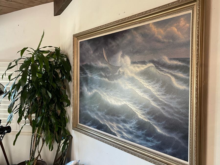 Huge 46 X 69 Framed Giclee On Canvas Painting Titled 'Command Performance' By Mario B. Simic Retails $7,350 [Photo 18]