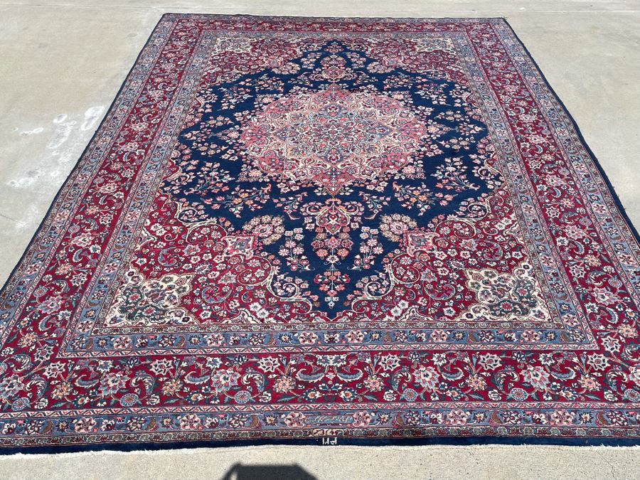 Signed Hand Knotted Wool Pesian Area Rug 141 X 96 [Photo 6]