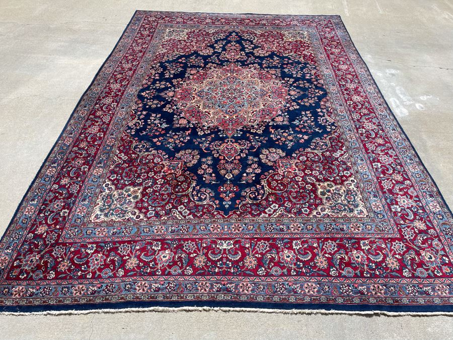 Signed Hand Knotted Wool Pesian Area Rug 141 X 96 [Photo 9]