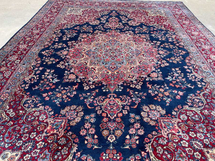 Signed Hand Knotted Wool Pesian Area Rug 141 X 96 [Photo 14]