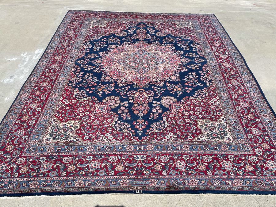 Signed Hand Knotted Wool Pesian Area Rug 141 X 96 [Photo 5]