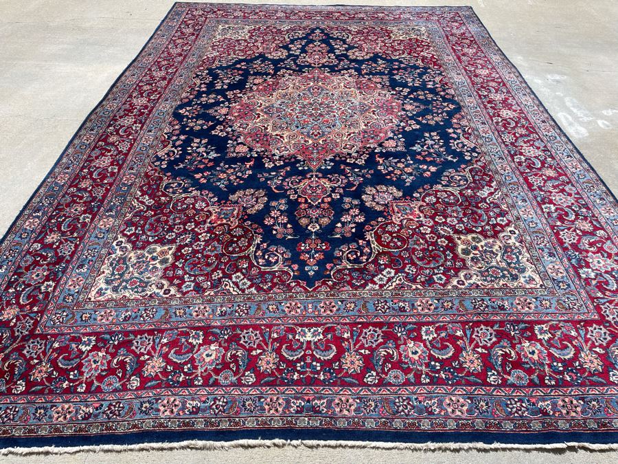 Signed Hand Knotted Wool Pesian Area Rug 141 X 96 [Photo 10]