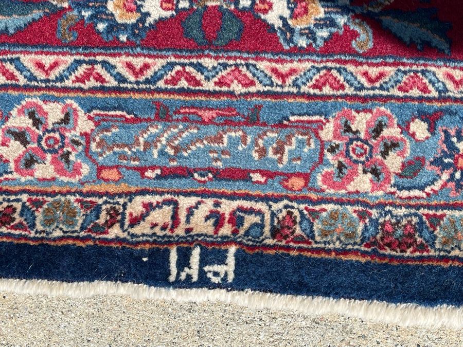 Signed Hand Knotted Wool Pesian Area Rug 141 X 96 [Photo 20]