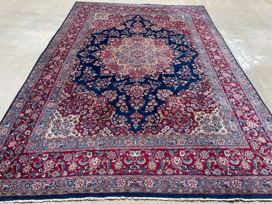 Signed Hand Knotted Wool Pesian Area Rug 141 X 96 [Photo 7]