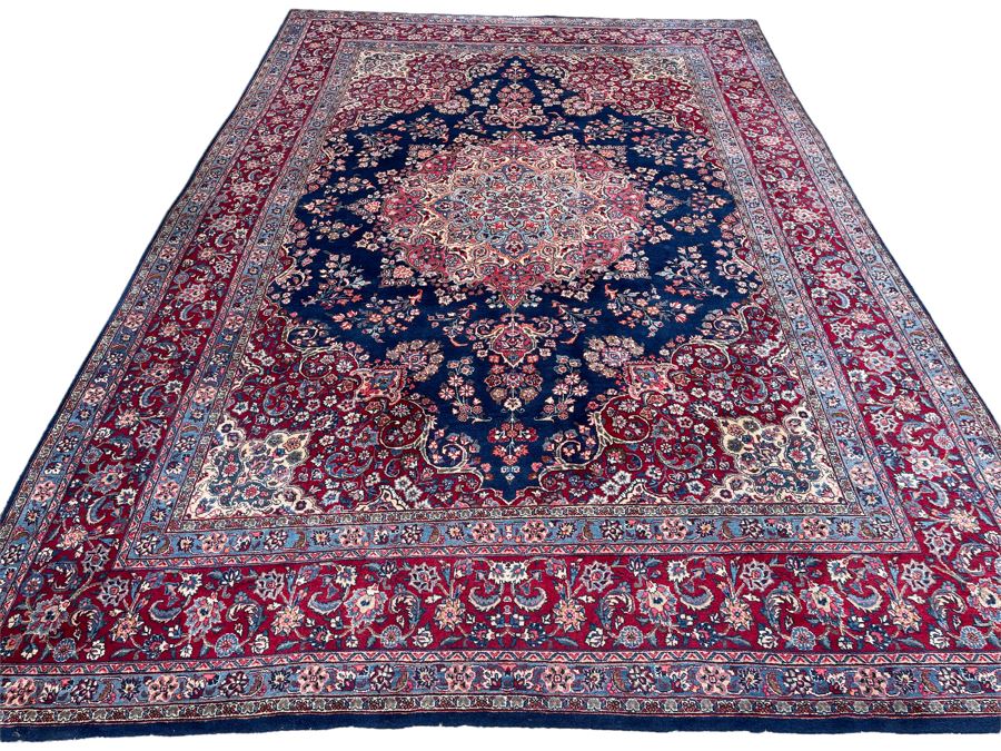 Signed Hand Knotted Wool Pesian Area Rug 141 X 96 [Photo 2]