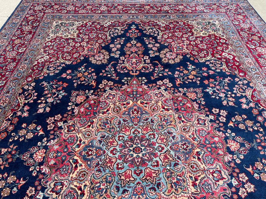 Signed Hand Knotted Wool Pesian Area Rug 141 X 96 [Photo 16]