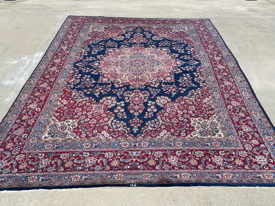 Signed Hand Knotted Wool Pesian Area Rug 141 X 96 [Photo 4]