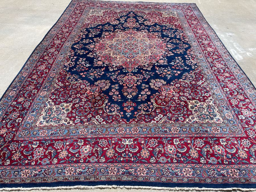 Signed Hand Knotted Wool Pesian Area Rug 141 X 96 [Photo 11]