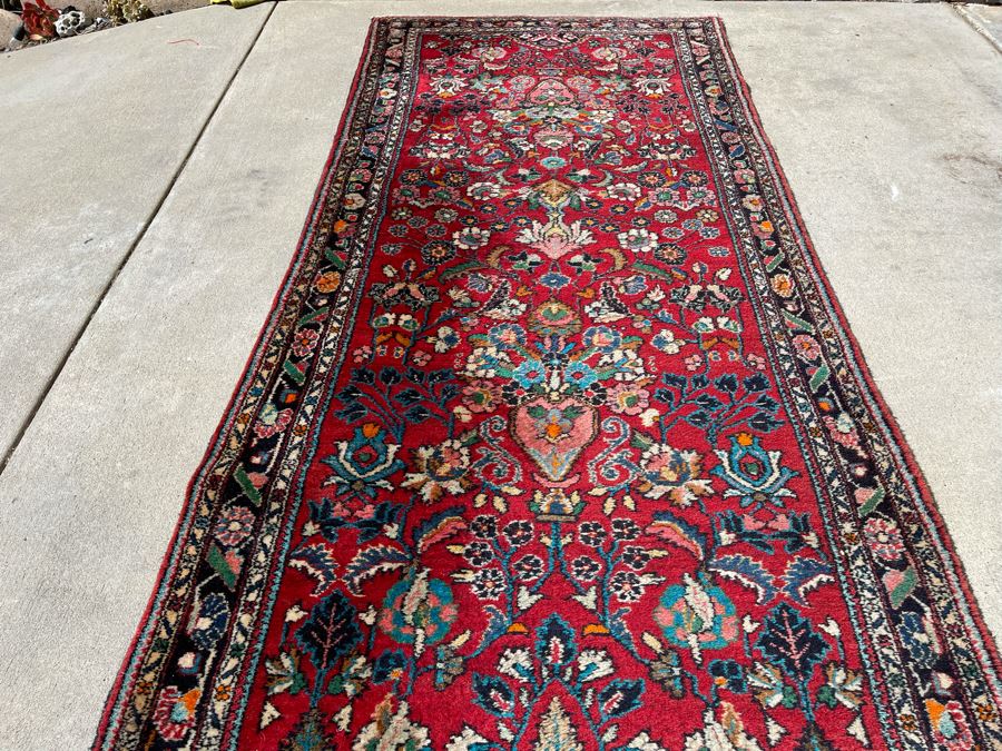 Hand Knotted Wool Persian Runner Rug Hamadan Design 17'2' X 3'10' [Photo 13]