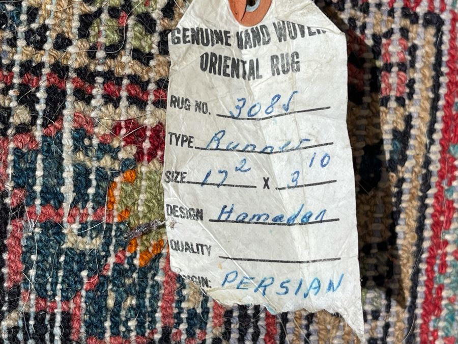 Hand Knotted Wool Persian Runner Rug Hamadan Design 17'2' X 3'10' [Photo 15]