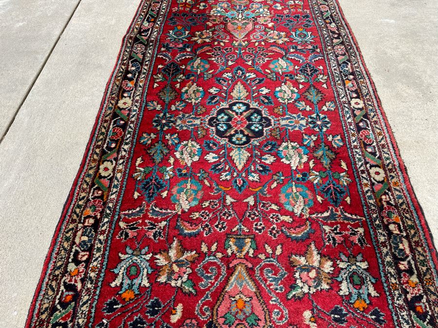 Hand Knotted Wool Persian Runner Rug Hamadan Design 17'2' X 3'10' [Photo 12]