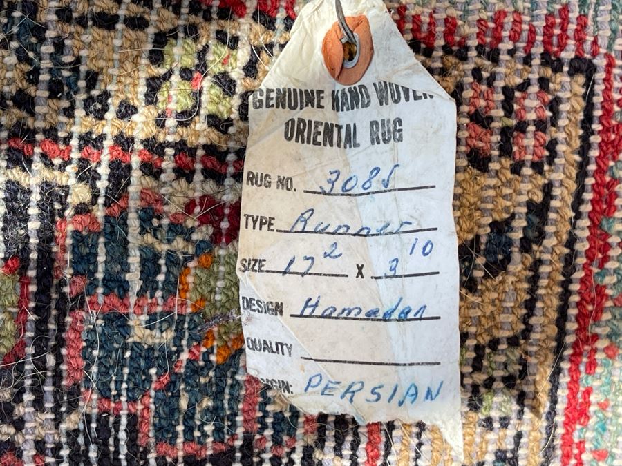 Hand Knotted Wool Persian Runner Rug Hamadan Design 17'2' X 3'10' [Photo 14]