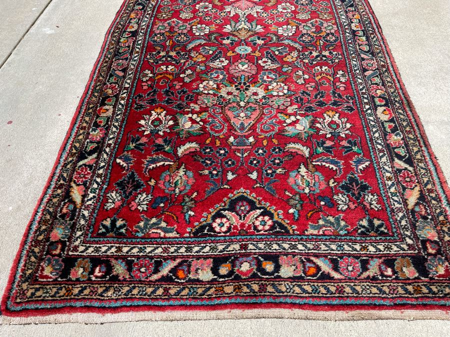 Hand Knotted Wool Persian Runner Rug Hamadan Design 17'2' X 3'10' [Photo 9]