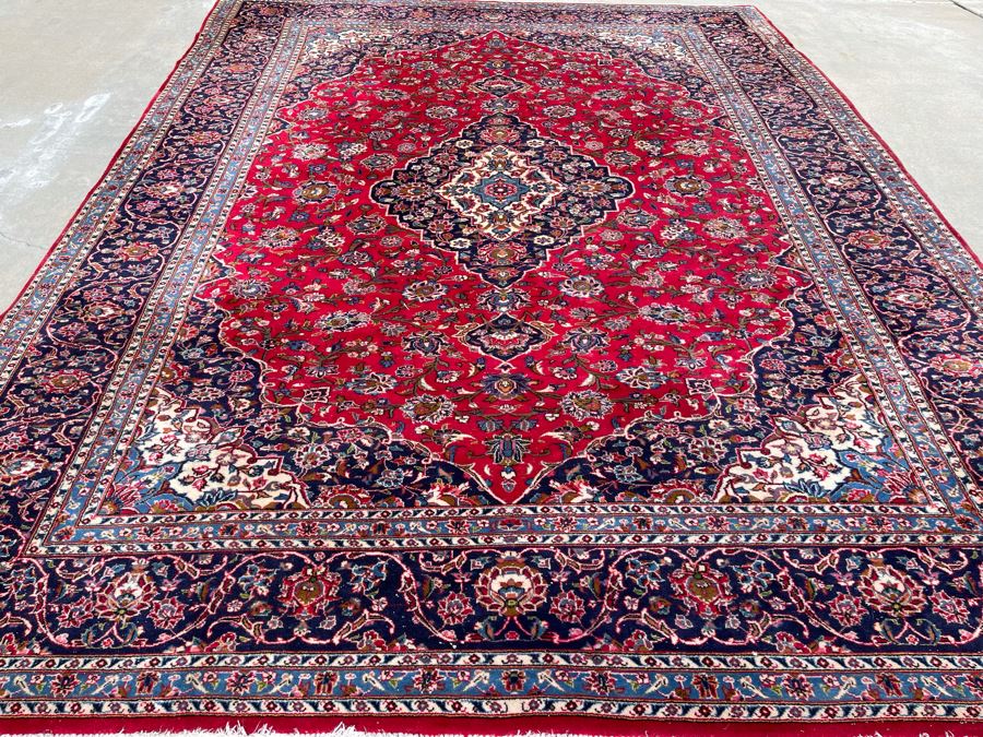 Hand Knotted Wool Persian Area Rug Made In Iran 9' 9' X 13' [Photo 7]