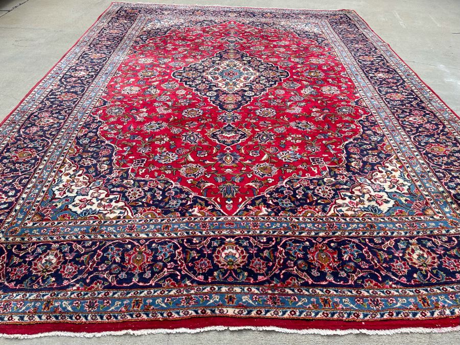 Hand Knotted Wool Persian Area Rug Made In Iran 9' 9' X 13' [Photo 5]