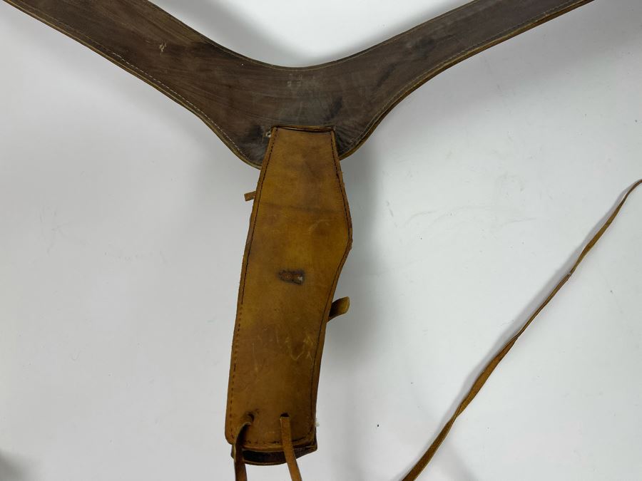 Tooled Leather .22 Caliber Gun Holster Belt Size 38 Made In Mexico [Photo 8]