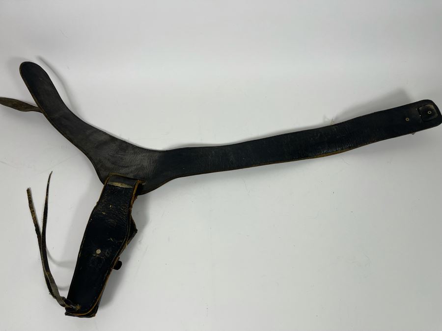 Tooled Leather .22 Caliber Gun Holster Belt Size 36 Made In Mexico [Photo 13]