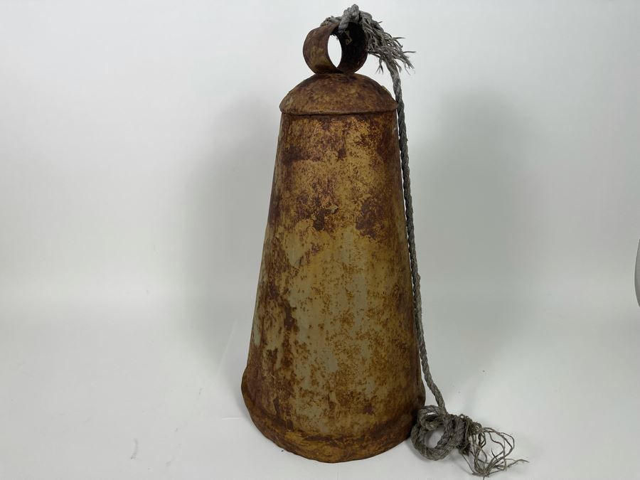 Vintage Rustic Metal Bell (Missing Internal Clapper) 22H [Photo 2]
