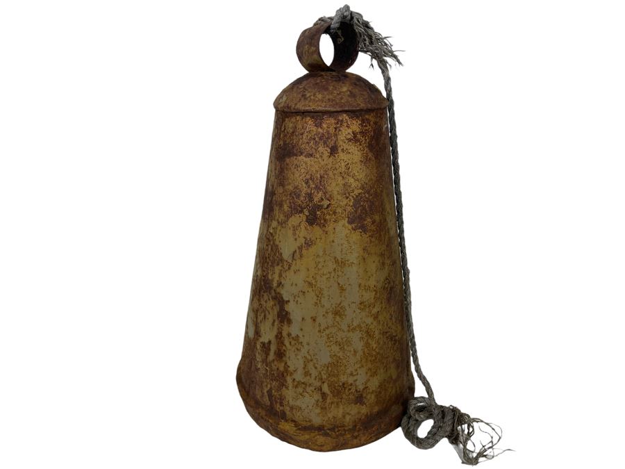Vintage Rustic Metal Bell (Missing Internal Clapper) 22H [Photo 1]
