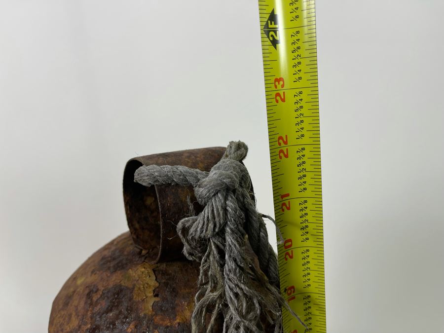 Vintage Rustic Metal Bell (Missing Internal Clapper) 22H [Photo 7]