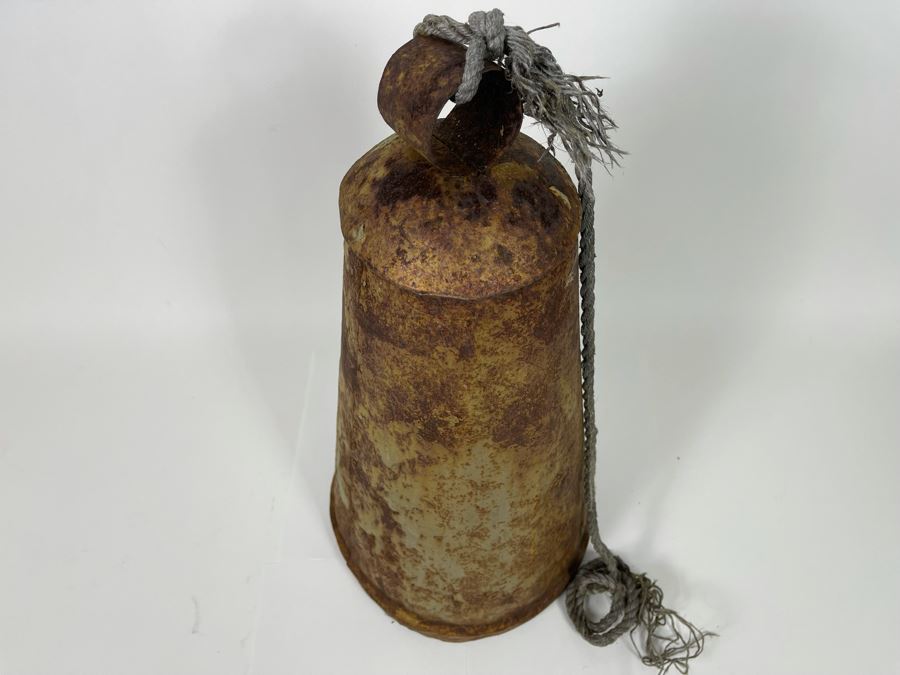 Vintage Rustic Metal Bell (Missing Internal Clapper) 22H [Photo 4]
