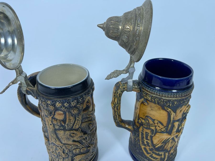 Pair Of German Beer Steins 9.5H [Photo 6]