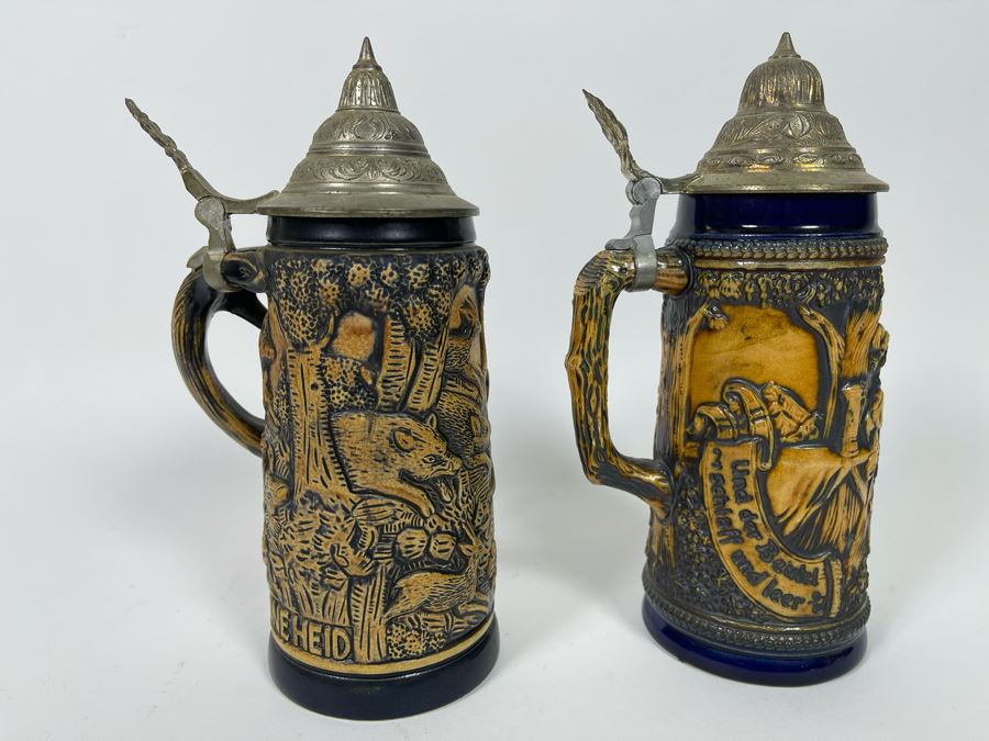 Pair Of German Beer Steins 9.5H [Photo 5]