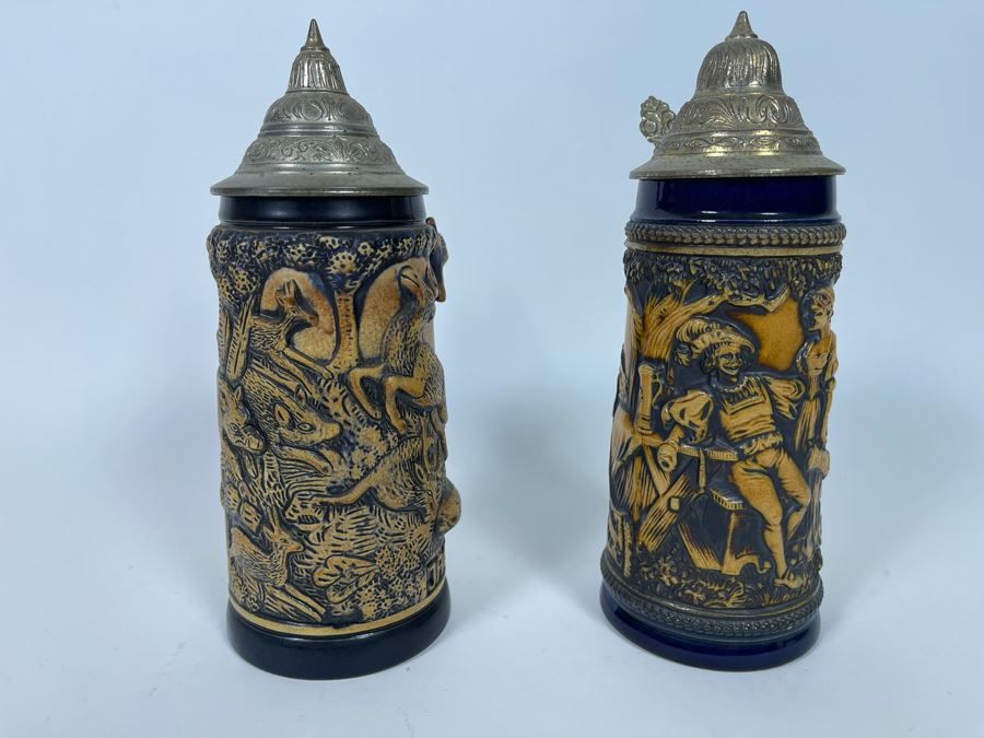 Pair Of German Beer Steins 9.5H [Photo 4]