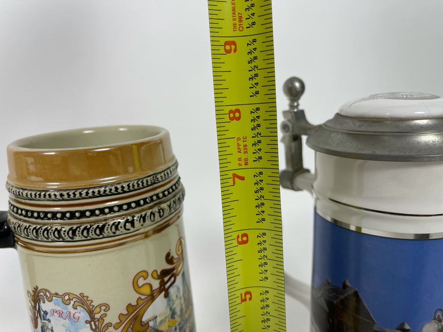 Pair Of Beer Steins - One Is Limited Edition David Mann Limited Edition 8H [Photo 11]