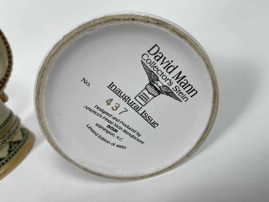 Pair Of Beer Steins - One Is Limited Edition David Mann Limited Edition 8H [Photo 8]