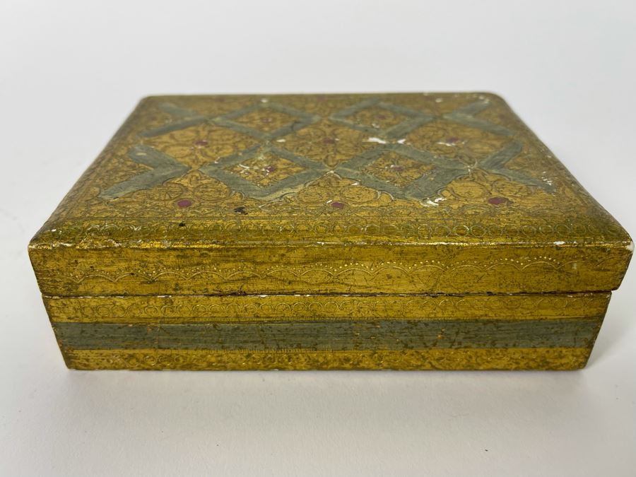 Mother Of Pearl Inlay Dish 7 X 4 And Italian Box 6 X 4.5 [Photo 6]