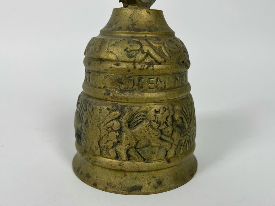 Vintage Brass Bell With Great Tone 3.75R X 6.5H [Photo 4]