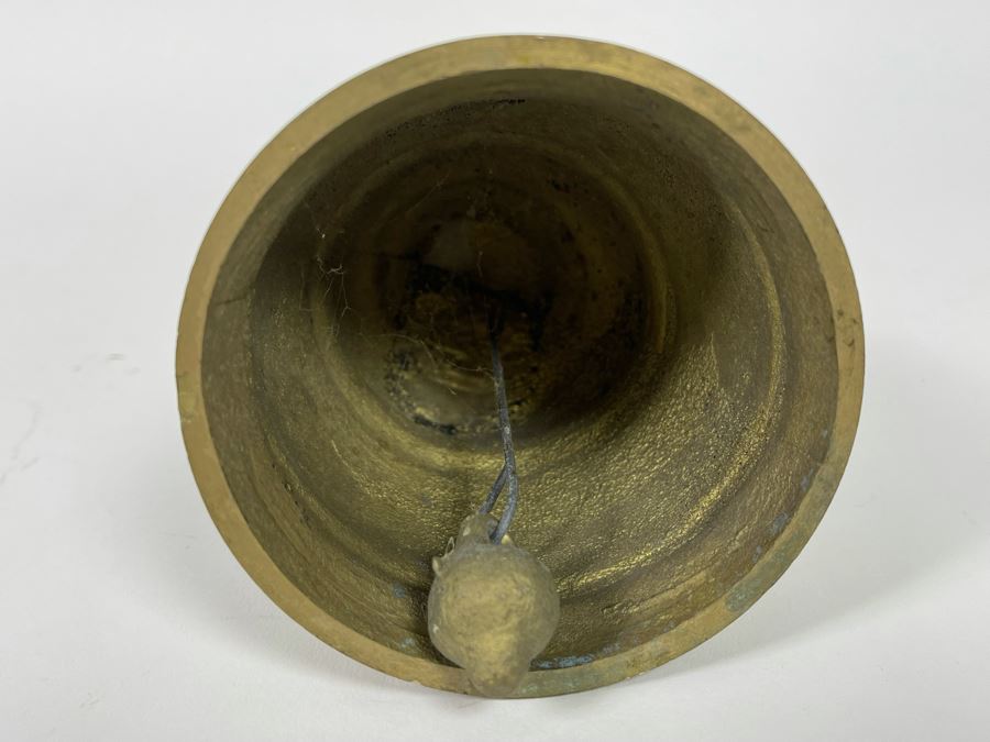 Vintage Brass Bell With Great Tone 3.75R X 6.5H [Photo 8]