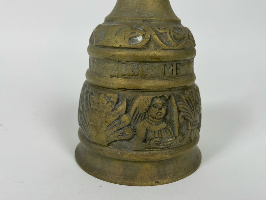 Vintage Brass Bell With Great Tone 3.75R X 6.5H [Photo 6]