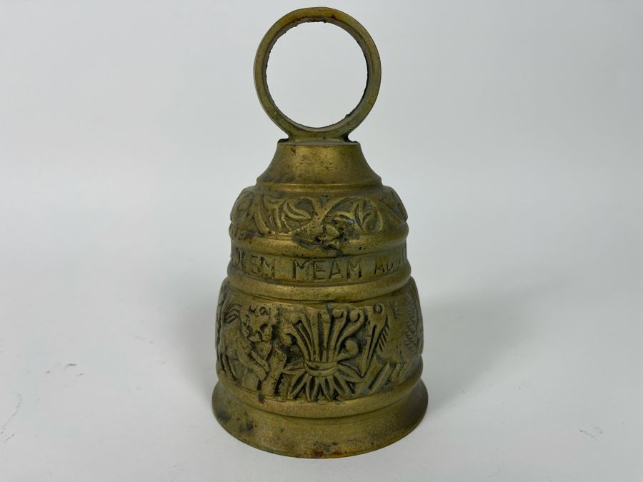 Vintage Brass Bell With Great Tone 3.75R X 6.5H [Photo 2]