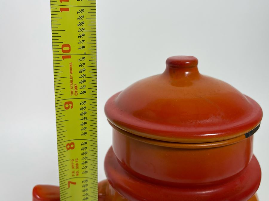 Mid-Century Orange Descoware Enamel Coffee Pot Made In Belgium 10H [Photo 10]