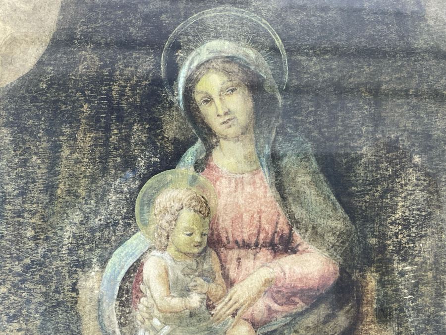 Vintage Framed Madonna And Child 14 X 20.5 [Photo 5]