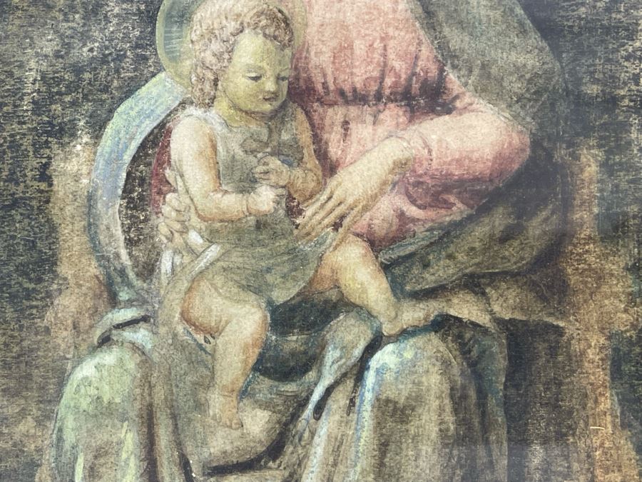 Vintage Framed Madonna And Child 14 X 20.5 [Photo 9]