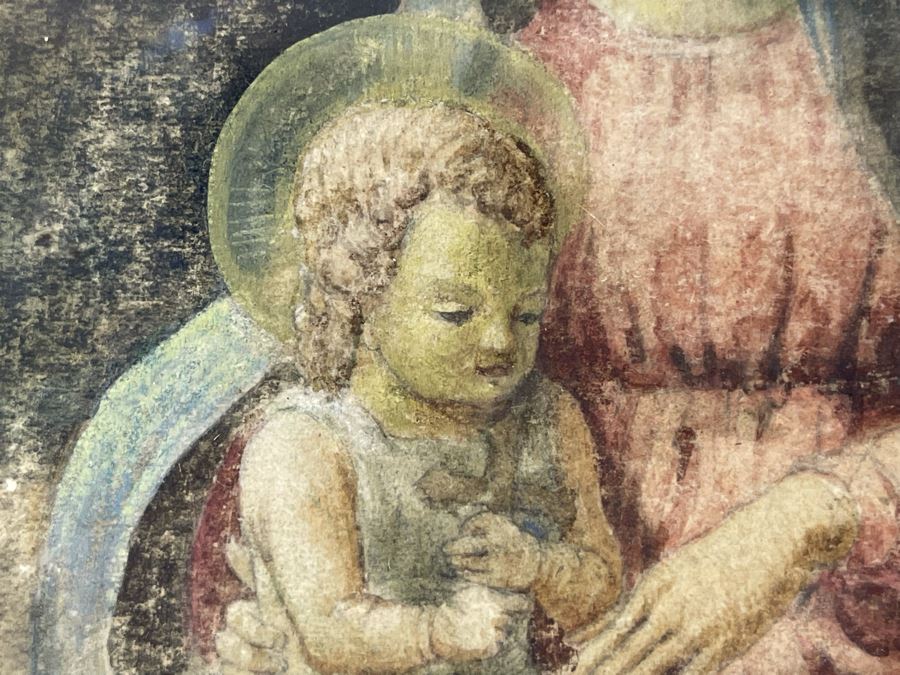 Vintage Framed Madonna And Child 14 X 20.5 [Photo 8]