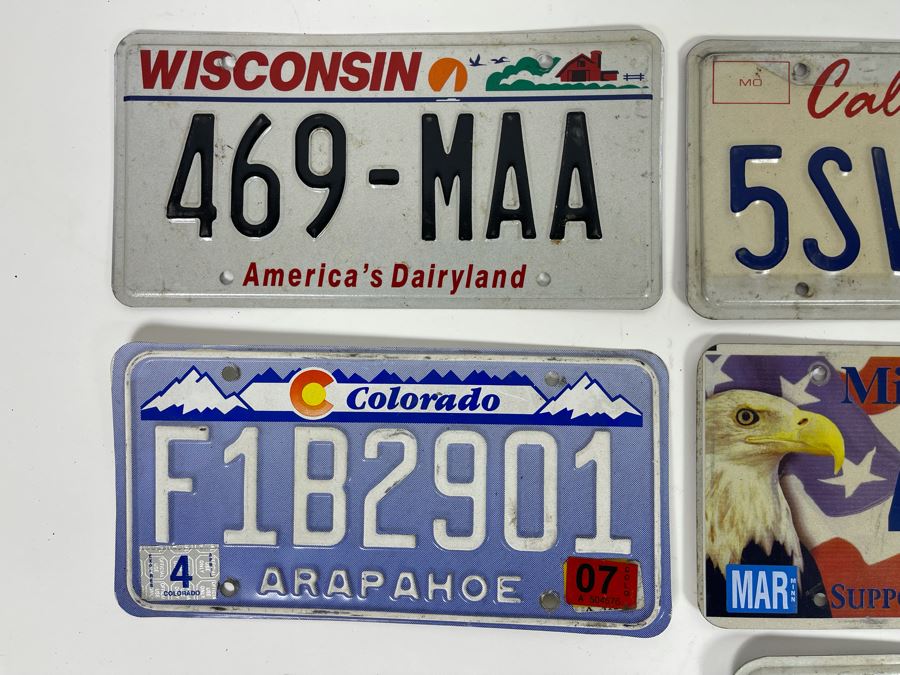 Nine License Plates From Various States [Photo 3]