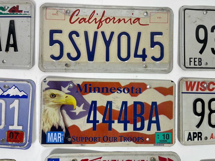 Nine License Plates From Various States [Photo 4]