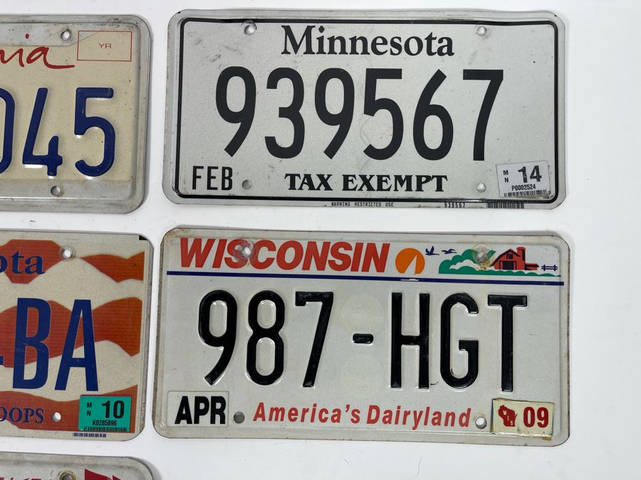 Nine License Plates From Various States [Photo 5]