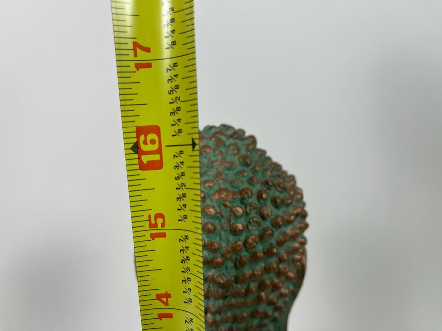 Concrete Buddha Statue With Bronze Patina 9W X 16H [Photo 9]