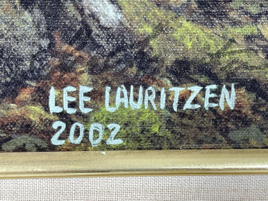 Original Lee Lauritzen Acrylic Painting Framed Titled “Roosevelt Elk” 18 X 14 [Photo 8]