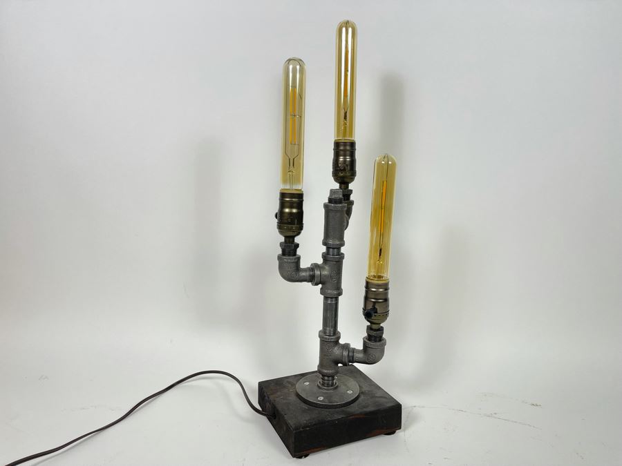 Industrial 3-Light Table Lamp 6.25W X 22H [Photo 2]