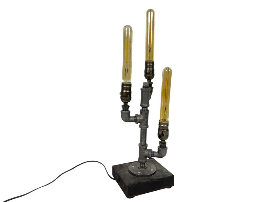 Industrial 3-Light Table Lamp 6.25W X 22H