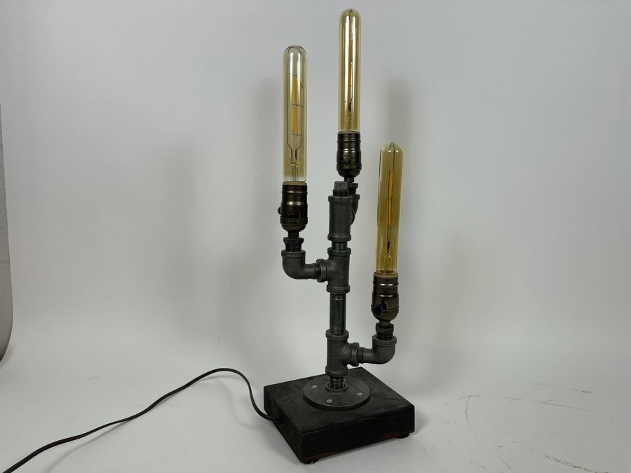 Industrial 3-Light Table Lamp 6.25W X 22H [Photo 4]
