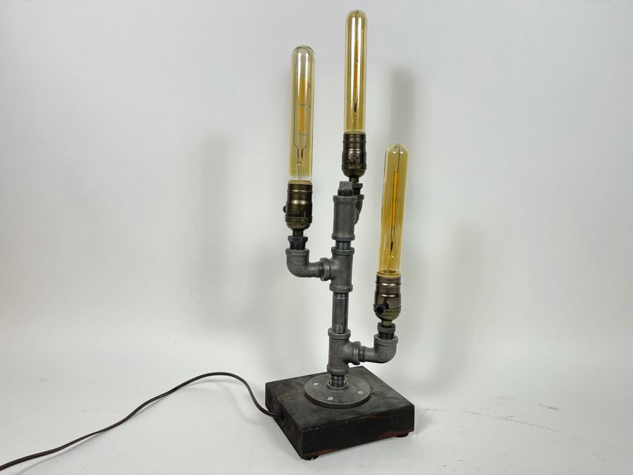 Industrial 3-Light Table Lamp 6.25W X 22H [Photo 3]