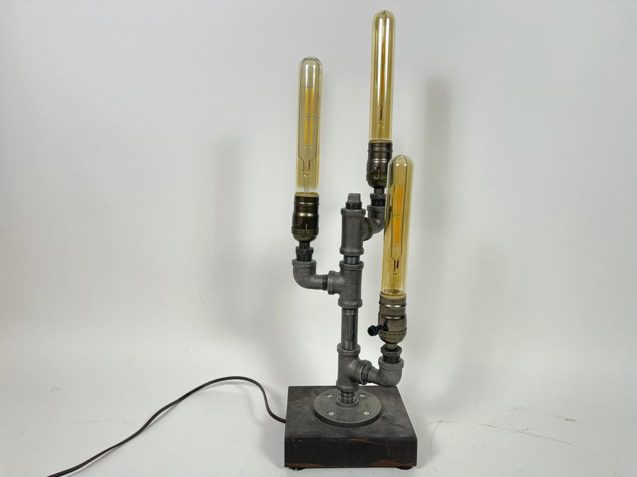 Industrial 3-Light Table Lamp 6.25W X 22H [Photo 5]