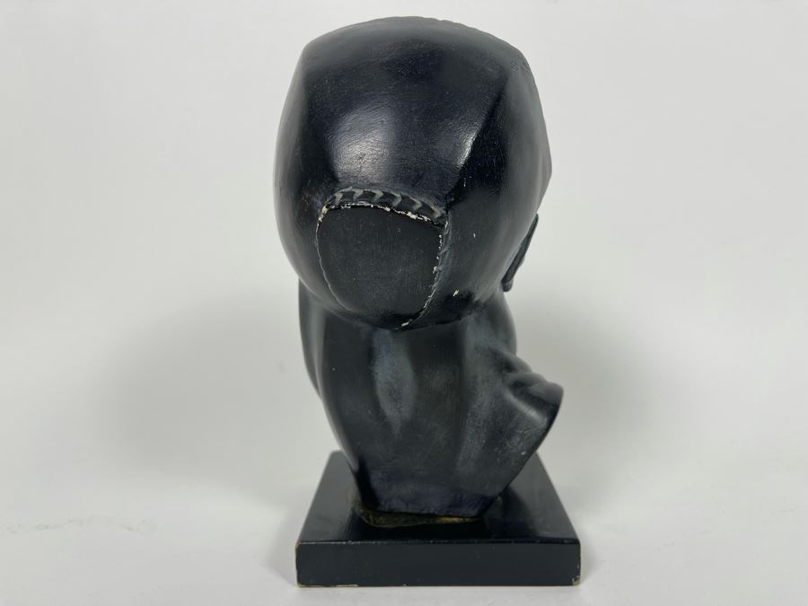 Vintage Fred Press African Male Bust Head Plaster Sculpture 7W X 6.5D X 9H [Photo 6]